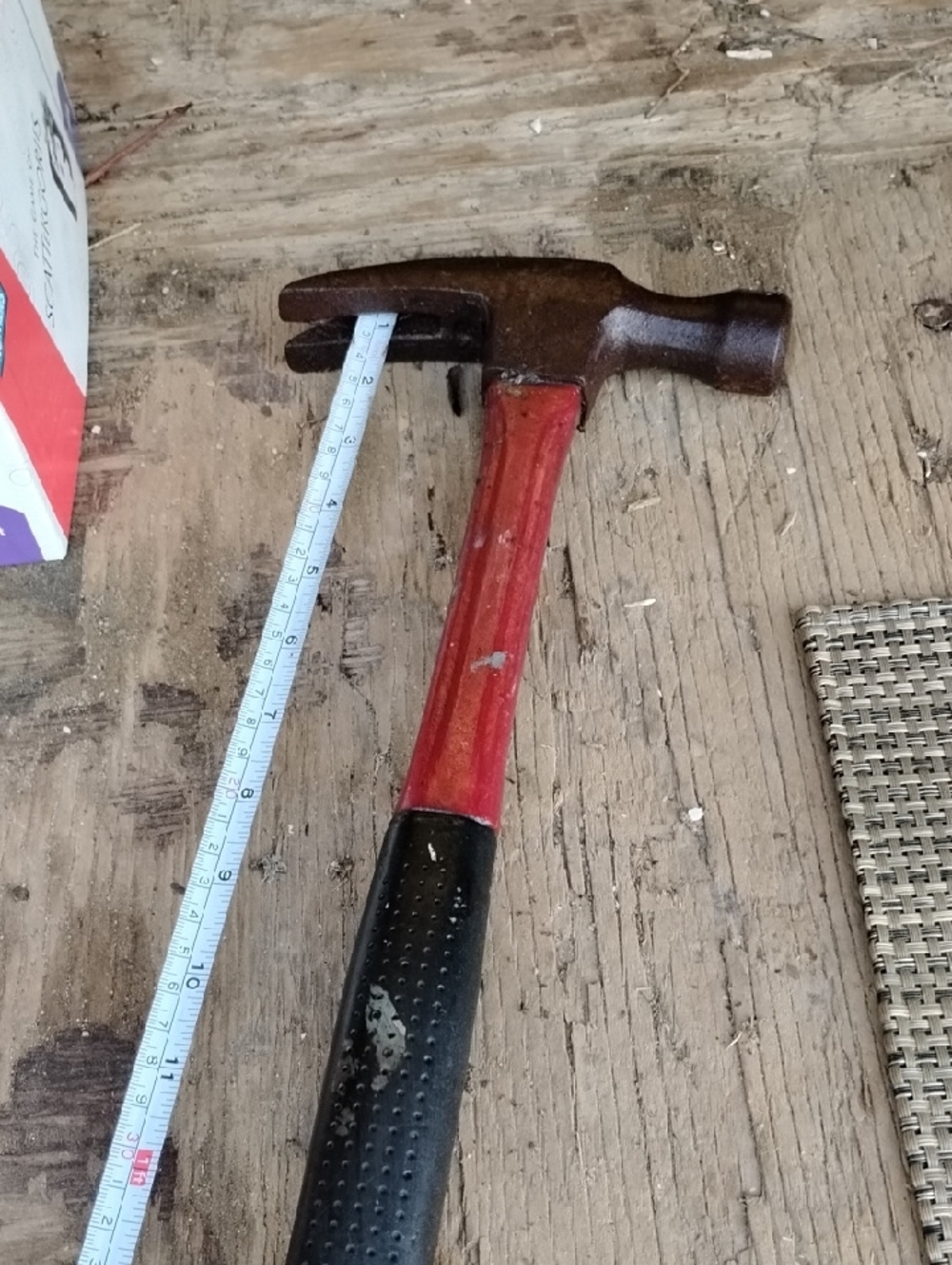 Red and Black Claw Hammer